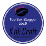 A badge for Molly's Daily Kiss's 2016 Top Sex Blogger contest